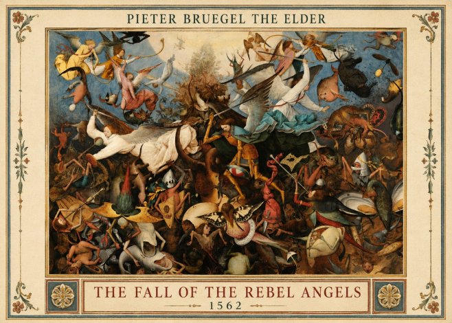 Pieter Bruegel The Fall of the Rebel Angels III No3 - Poszter