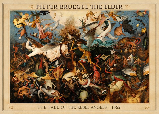 Pieter Bruegel The Fall of the Rebel Angels III No4 - Poszter