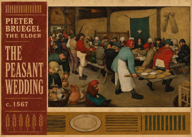 Pieter Bruegel The Peasant Wedding V No2 - Poszter