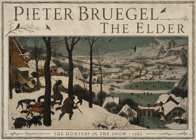 Pieter Bruegel The Hunters in the Snow II No3 - Poszter