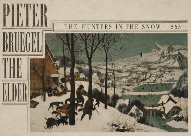 Pieter Bruegel The Hunters in the Snow II No5 - Poszter