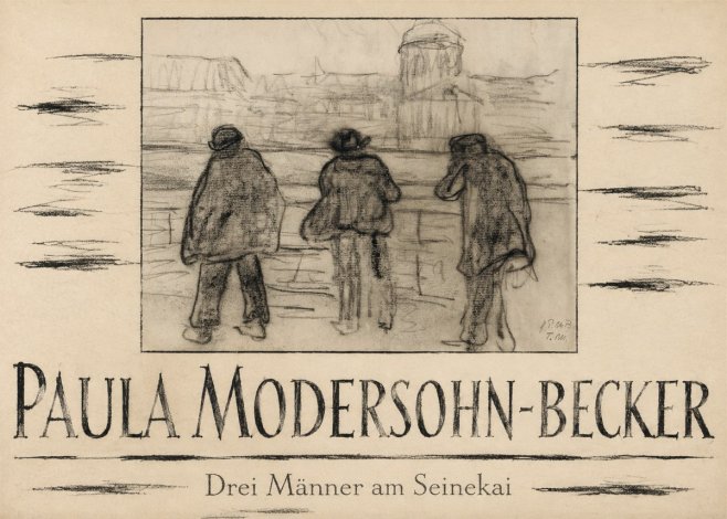 Paula Modersohn-Becker Drei Männer Am Seinekai No4 - Poszter
