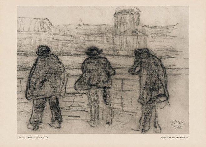 Paula Modersohn-Becker Drei Männer Am Seinekai No5 - Poszter