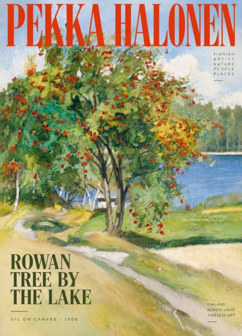 Pekka Halonen Rowan Tree by the Lake No2 - Poszter