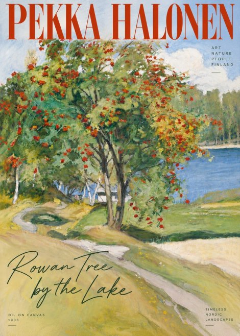 Pekka Halonen Rowan Tree by the Lake No5 - Poszter