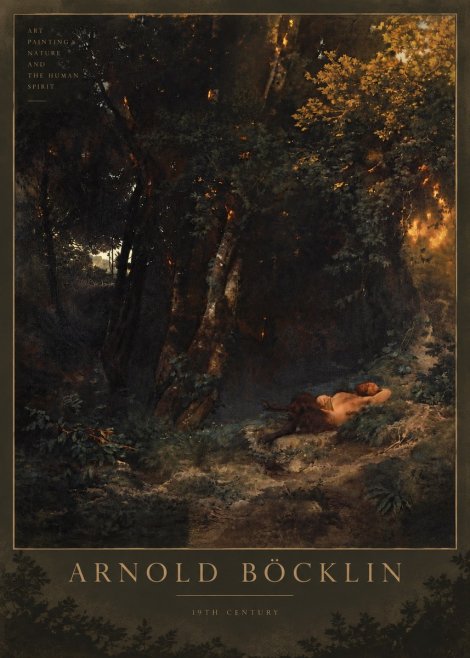 Arnold Böcklin A Faun Asleep No6 - Poszter