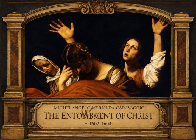 Michelangelo Merisi da Caravaggio The Entombment of Christ I No3 - Poszter