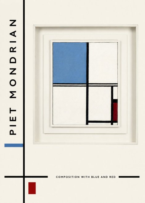 Piet Mondrian Composition with Blue and Red No2 - Poszter