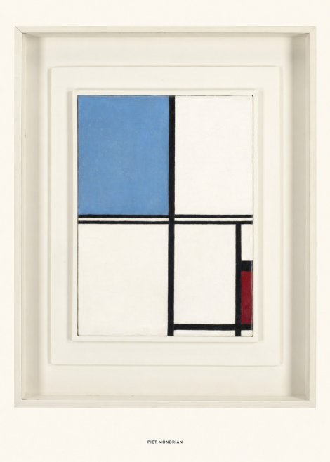 Piet Mondrian Composition with Blue and Red No5 - Poszter