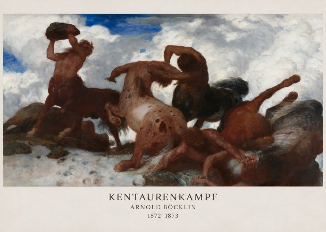 Arnold Böcklin Kentaurenkampf No2 - Poszter