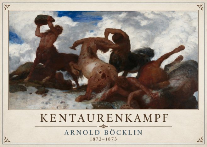 Arnold Böcklin Kentaurenkampf No4 - Poszter