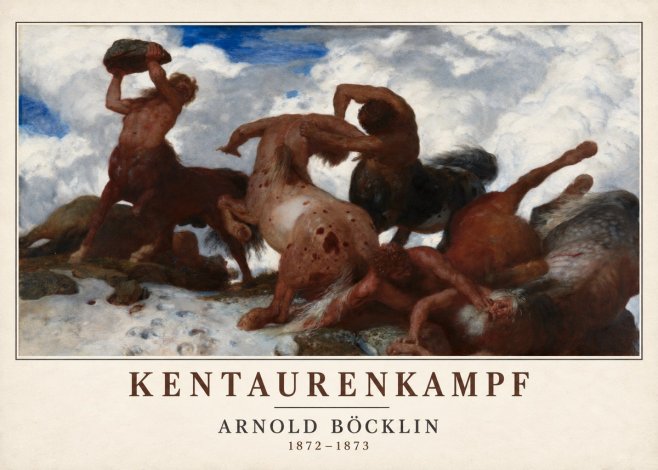 Arnold Böcklin Kentaurenkampf No5 - Poszter