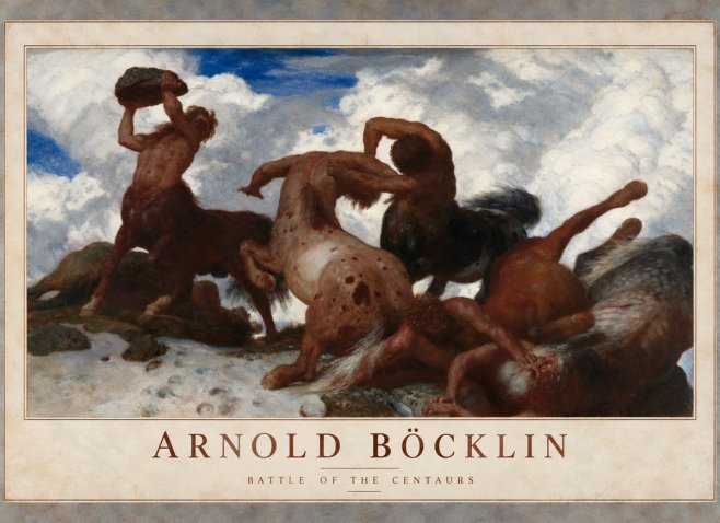 Arnold Böcklin Kentaurenkampf No6 - Poszter