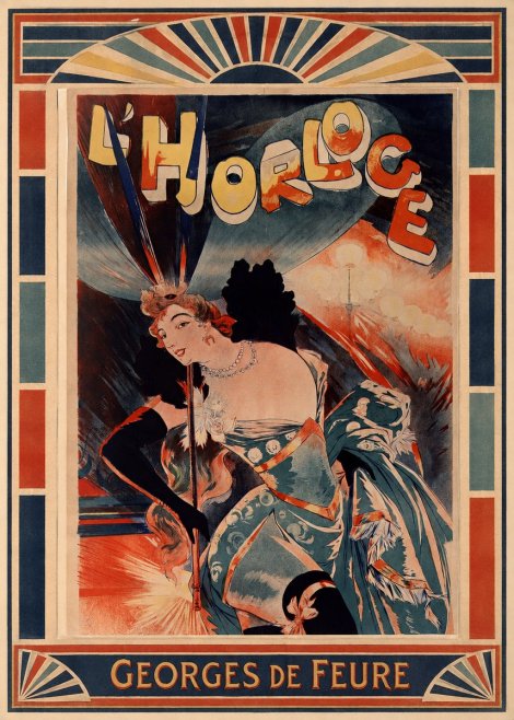 Georges de Feure L'horloge II No6 - Poszter
