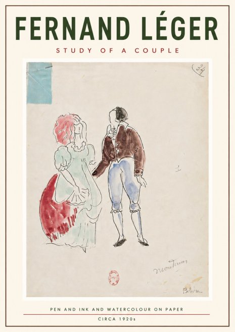 Fernand Léger Study of a Couple No4 - Poszter