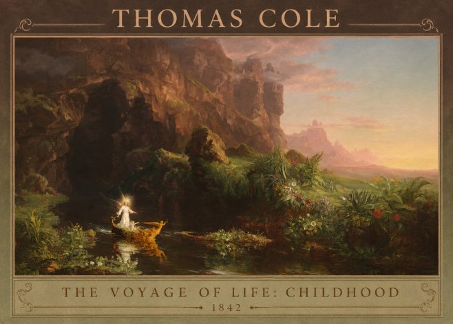 Thomas Cole The Voyage of Life: Childhood III No1 - Poszter