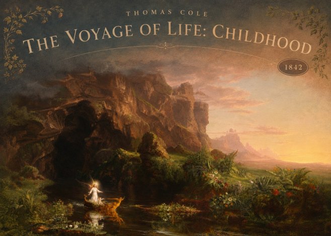 Thomas Cole The Voyage of Life: Childhood III No6 - Poszter