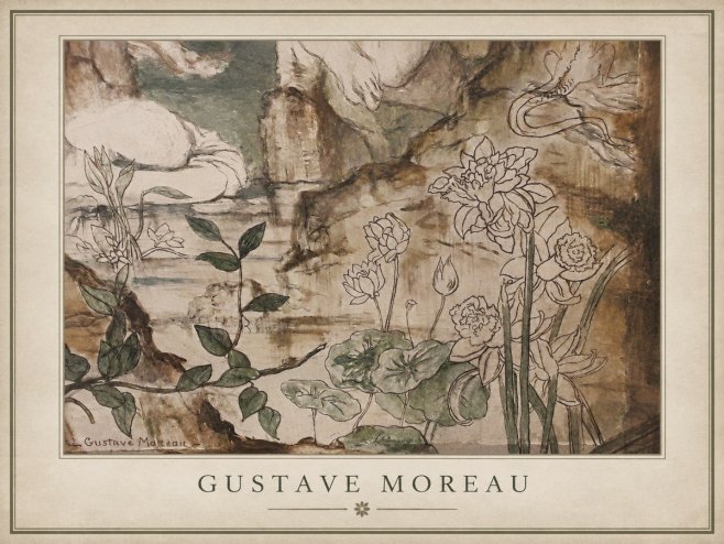 Gustave Moreau Floral Study No1 - Poszter
