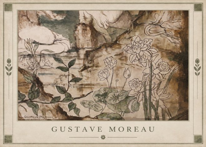Gustave Moreau Floral Study No3 - Poszter