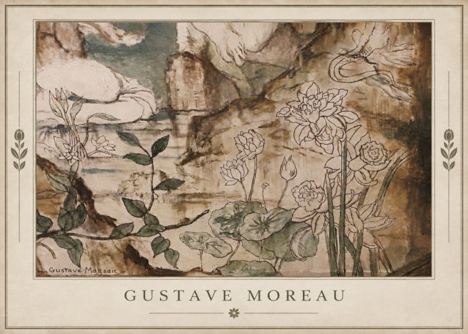 Gustave Moreau Floral Study No4 - Poszter
