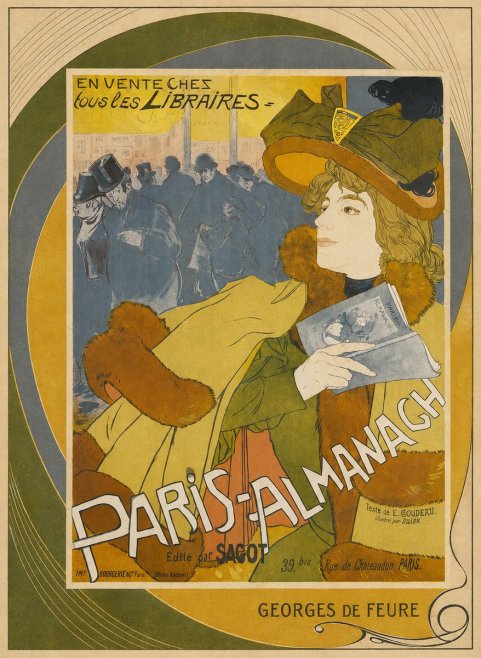 Georges de Feure Paris-almanach I No3 - Poszter