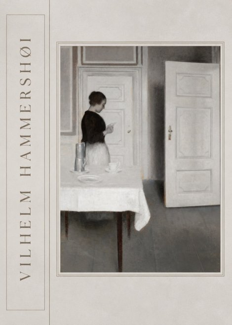 Vilhelm Hammershøi Interior with a Woman Reading a Letter No2 - Poszter