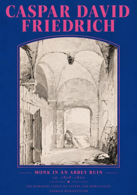 Caspar David Friedrich Monk in an Abbey Ruin No5 - Poszter