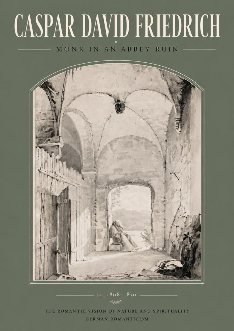 Caspar David Friedrich Monk in an Abbey Ruin No6 - Poszter