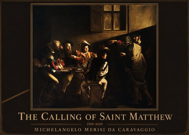 Michelangelo Merisi da Caravaggio The Calling of Saint Matthew I No1 - Poszter