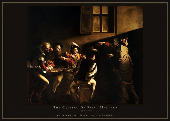 Michelangelo Merisi da Caravaggio The Calling of Saint Matthew I No4 - Poszter