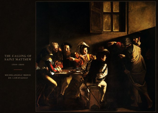 Michelangelo Merisi da Caravaggio The Calling of Saint Matthew I No5 - Poszter