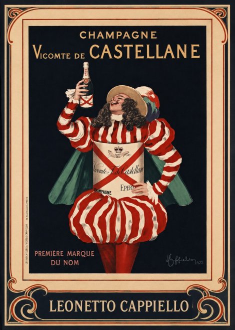 Leonetto Cappiello Champagne Vicomte De Castellane No1 - Poszter