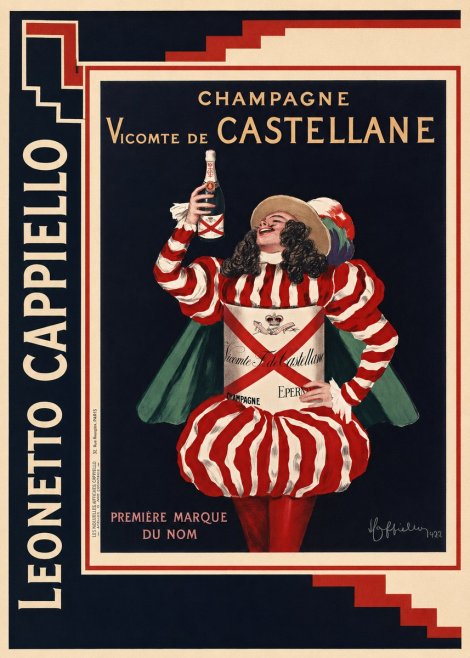 Leonetto Cappiello Champagne Vicomte De Castellane No2 - Poszter