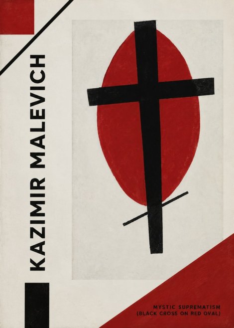 Kazimir Malevich Mystic Suprematism (Black Cross on Red Oval) No2 - Poszter