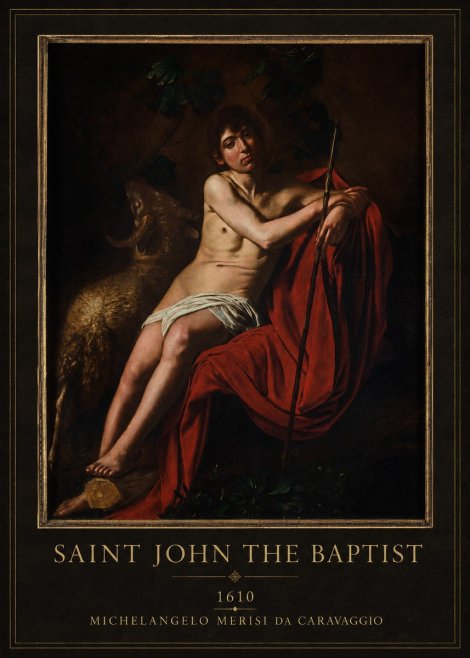 Michelangelo Merisi da Caravaggio Saint John the Baptist III No4 - Poszter