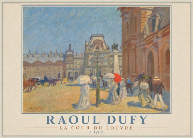 Raoul Dufy La Cour Du Louvre No1 - Poszter