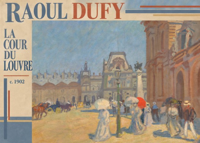 Raoul Dufy La Cour Du Louvre No2 - Poszter