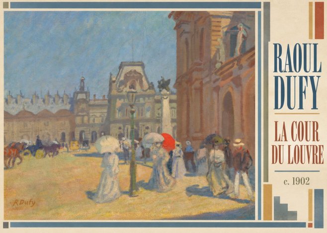 Raoul Dufy La Cour Du Louvre No3 - Poszter