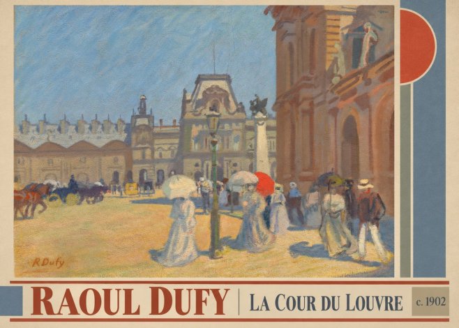 Raoul Dufy La Cour Du Louvre No5 - Poszter