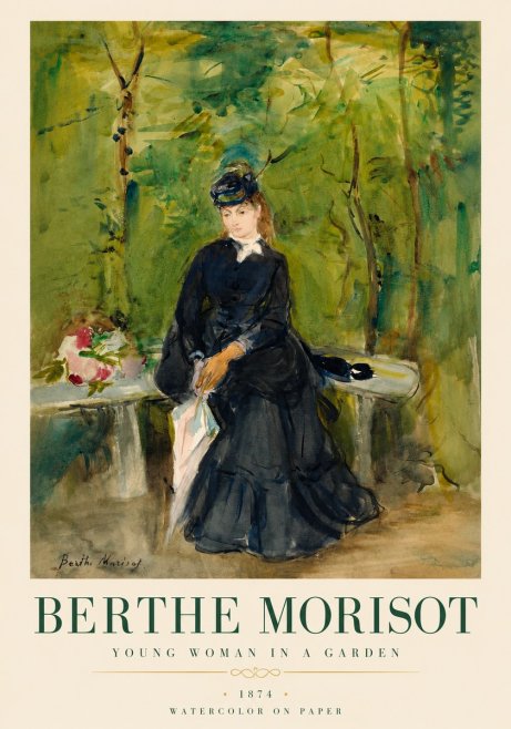 Berthe Morisot The Woman in Black (Jeanne Pontillon) No6 - Poszter