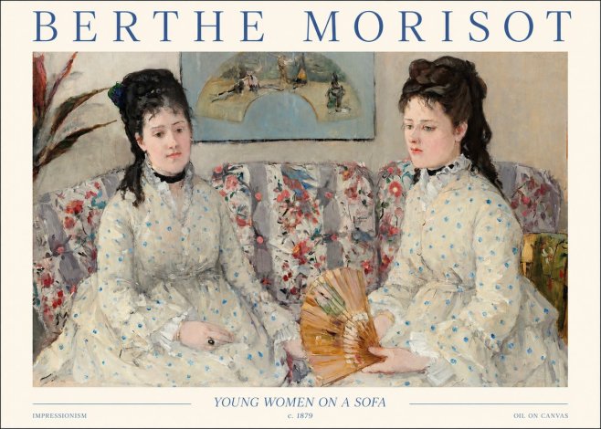Berthe Morisot Young Women on a Sofa No1 - Poszter