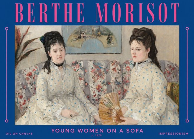 Berthe Morisot Young Women on a Sofa No2 - Poszter
