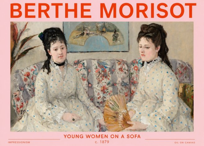Berthe Morisot Young Women on a Sofa No3 - Poszter