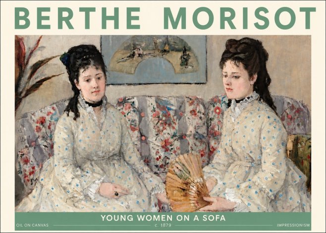 Berthe Morisot Young Women on a Sofa No4 - Poszter