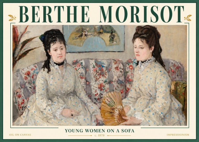 Berthe Morisot Young Women on a Sofa No6 - Poszter