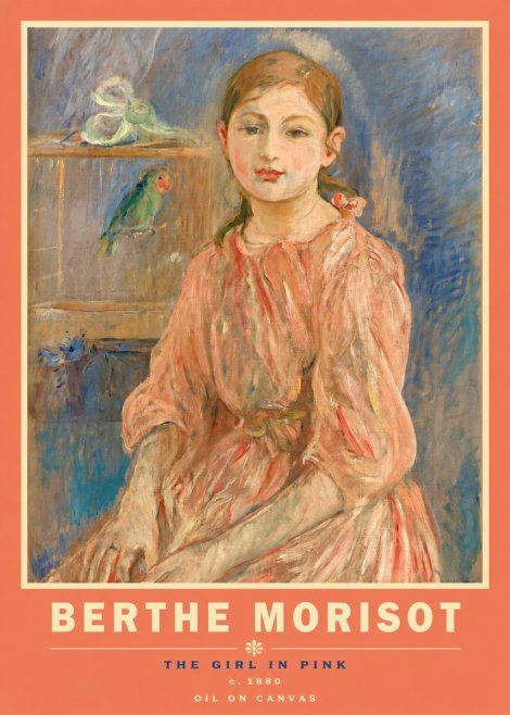 Berthe Morisot The Girl in Pink No3 - Poszter
