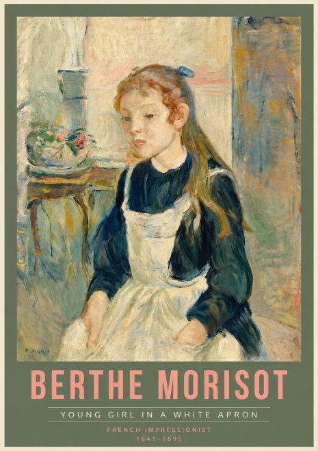 Berthe Morisot Young Girl in a White Apron No4 - Poszter