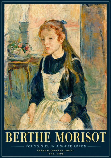 Berthe Morisot Young Girl in a White Apron No5 - Poszter