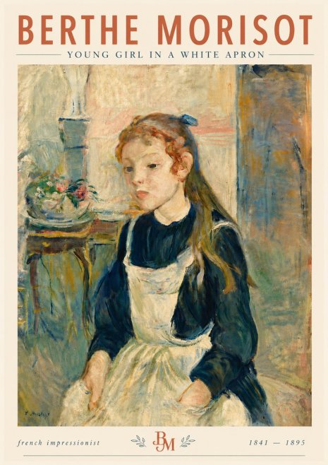 Berthe Morisot Young Girl in a White Apron No6 - Poszter