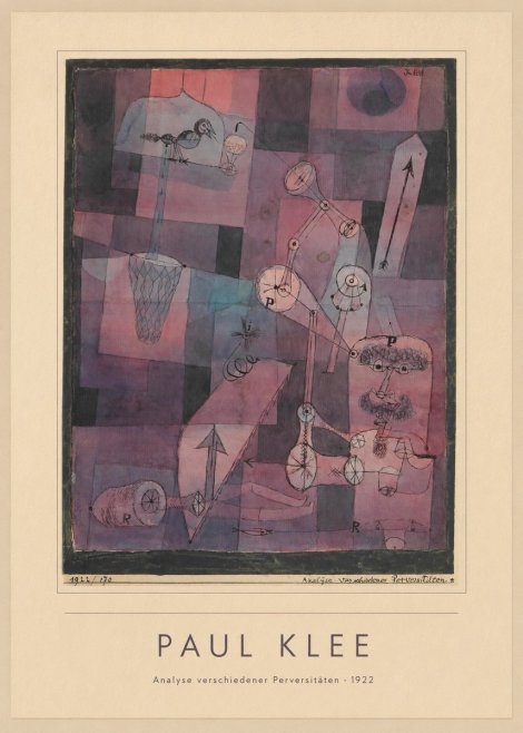 Paul Klee Analyse Verschiedener Perversitäten No4 - Poszter